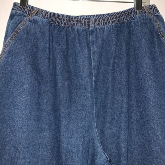 Kikit Womens Average Fit Elastic Waist Denim Jeans 100% Cotton Blue Size XL - Picture 5 of 14